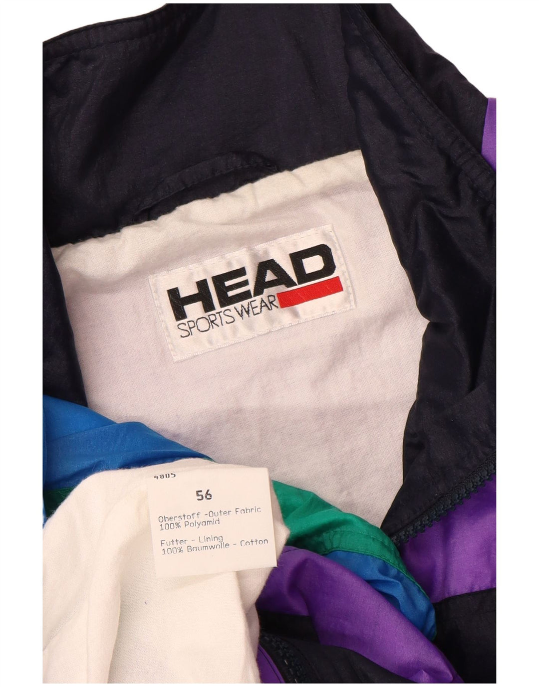 HEAD Jaqueta masculina de agasalho IT 56 2XL Colorblock multicolorido