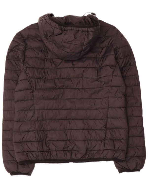 Jaqueta feminina acolchoada com capuz Carrera UK 16 grande nylon preto