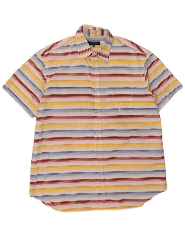 Camisa masculina de manga curta Marina Yachting tamanho 43 grande listrada multicolorida
