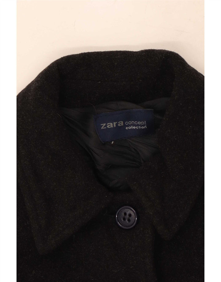 Zara Womens Overcoat UK 10 Small Black