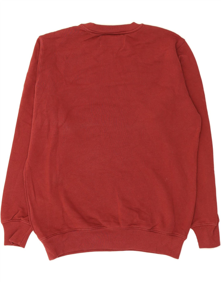 CALVIN KLEIN JEANS Mens Graphic Sweatshirt Jumper Large Burgundy Cotton Vintage Calvin Klein Jeans and Second-Hand Calvin Klein Jeans from Messina Hembry 