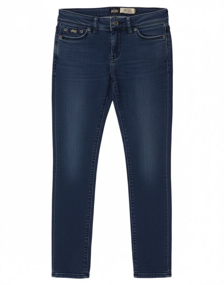 Jeans jegging feminino SUPERDRY W26 L30 algodão azul