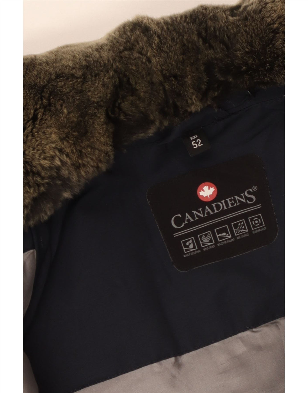 Casaco corta-vento masculino Canadiens com capuz IT 52 XL azul marinho