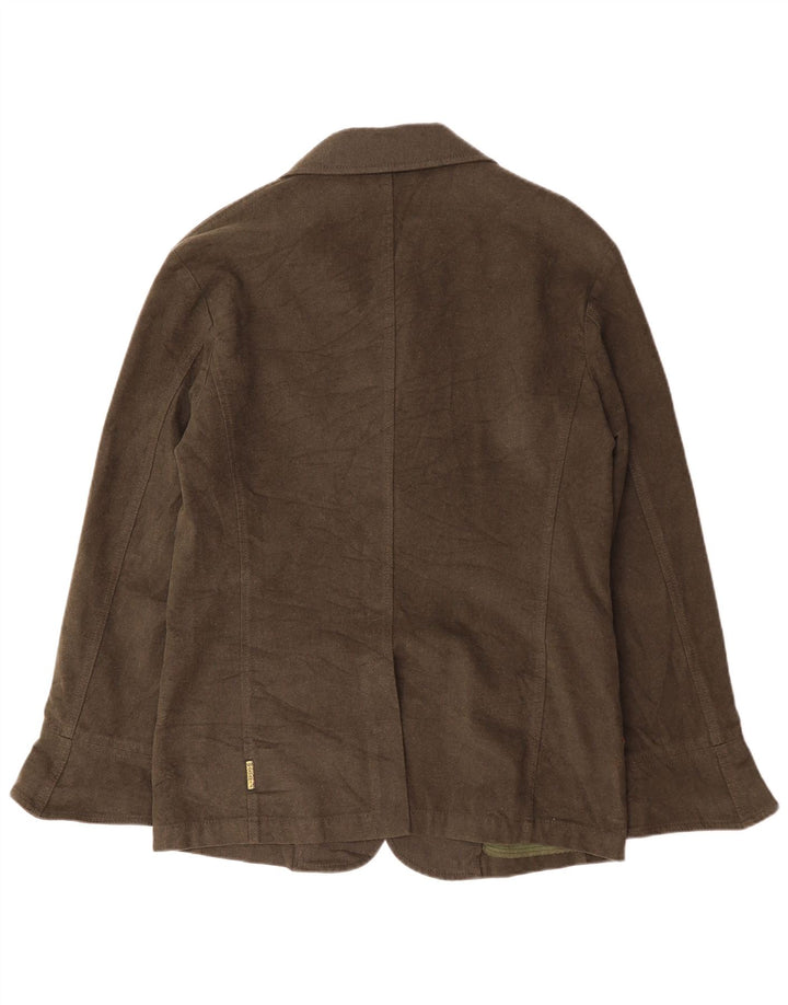 ARMANI JEANS Jaqueta blazer masculina de 2 botões IT 52 grande algodão cáqui