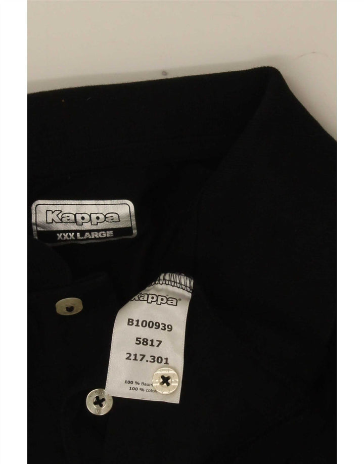 Camisa polo masculina Kappa 3XL algodão preto