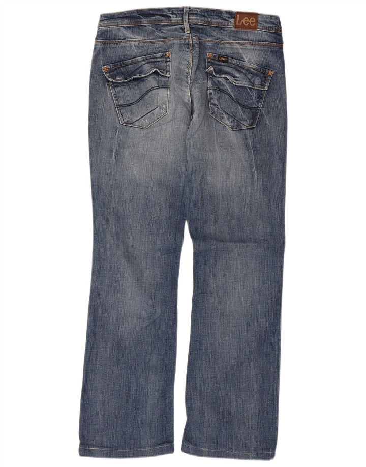 Lee Womens Coral Bootcut Jeans W28 L27 Azul Algodão