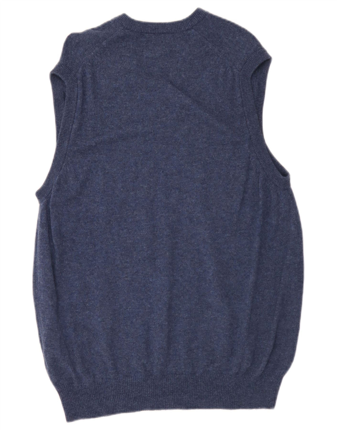 Regata masculina Marks & Spencer com colete médio azul marinho de lã de cordeiro
