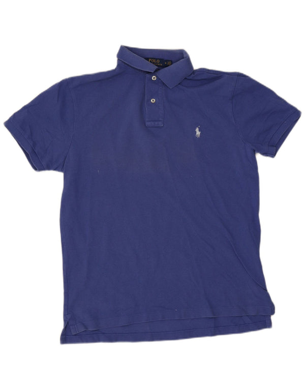 Polo Ralph Lauren Mens Custom Slim Fit Polo Shirt Medium Blue Cotton