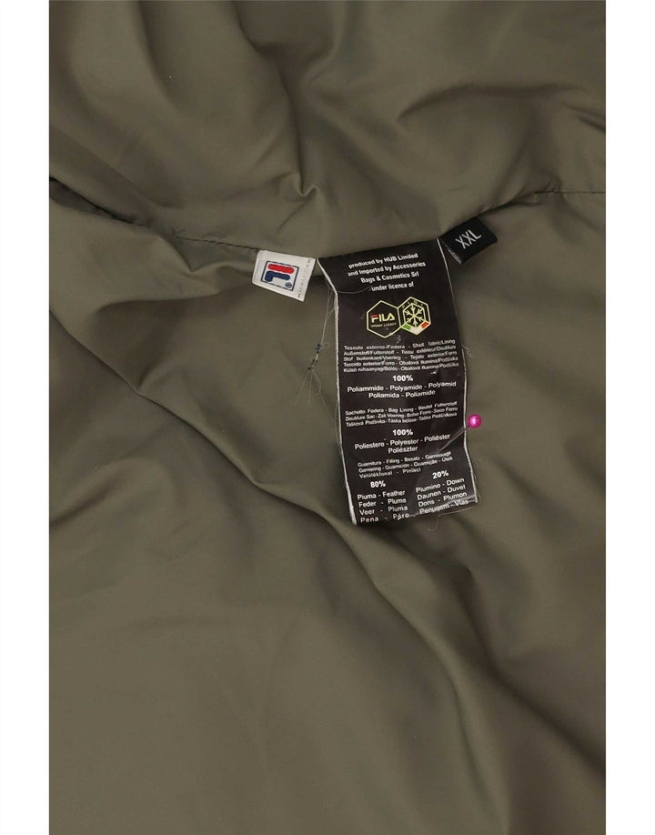 Jaqueta acolchoada masculina Fila UK 44 2XL poliéster verde