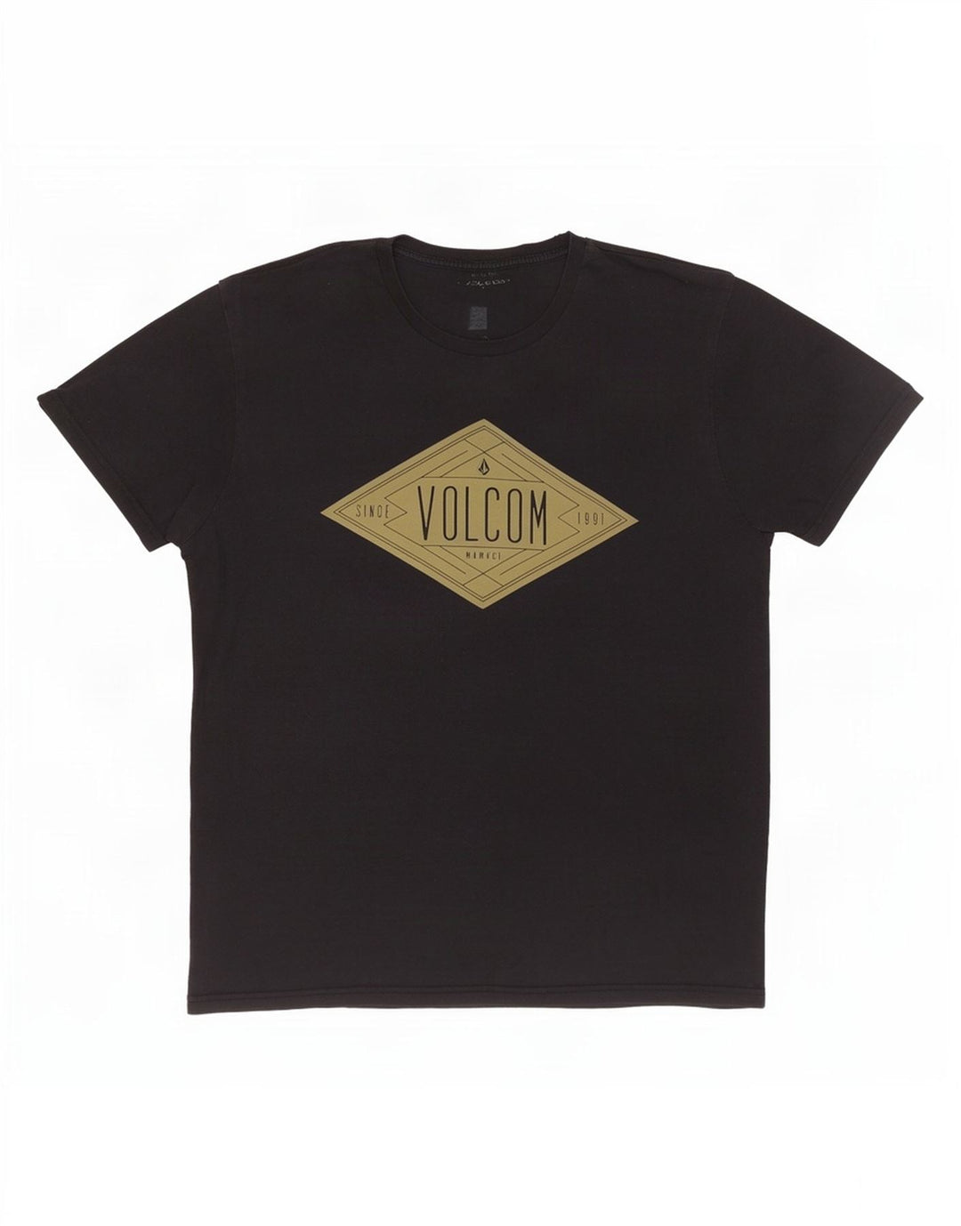 Camiseta masculina gráfica Volcom grande algodão preto