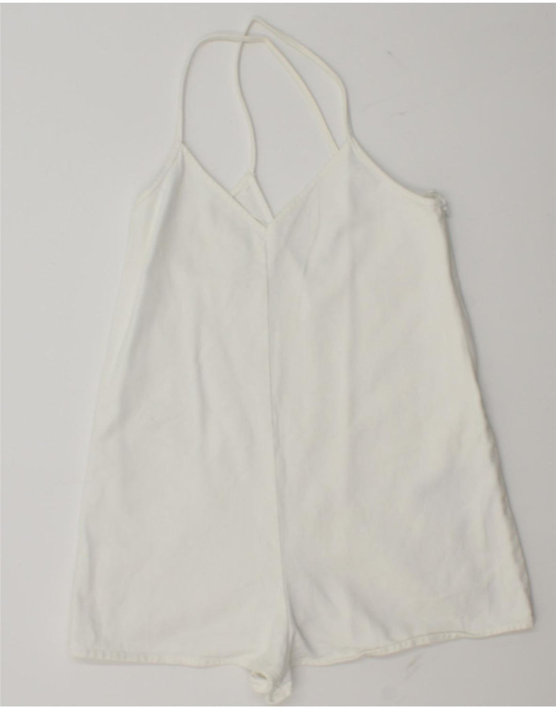 Macacão feminino ZARA UK 10 pequeno algodão branco