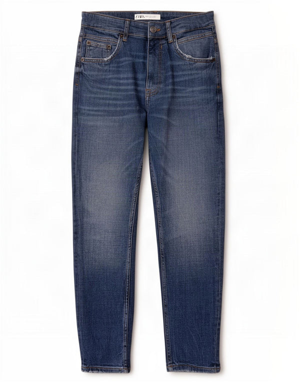 Zara Mens Slim Jeans EU 42 Grande W32 L27 Azul Algodão