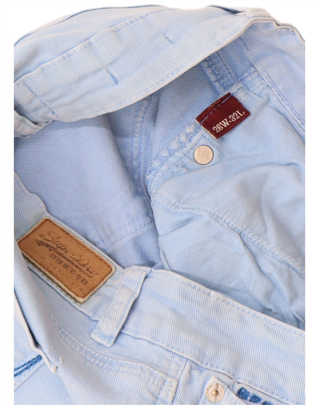 Calça jeans super skinny feminina Superdry W26 L27 azul