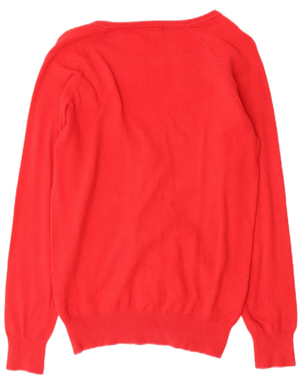 Suéter cardigã feminino Zara UK 18 XL algodão vermelho