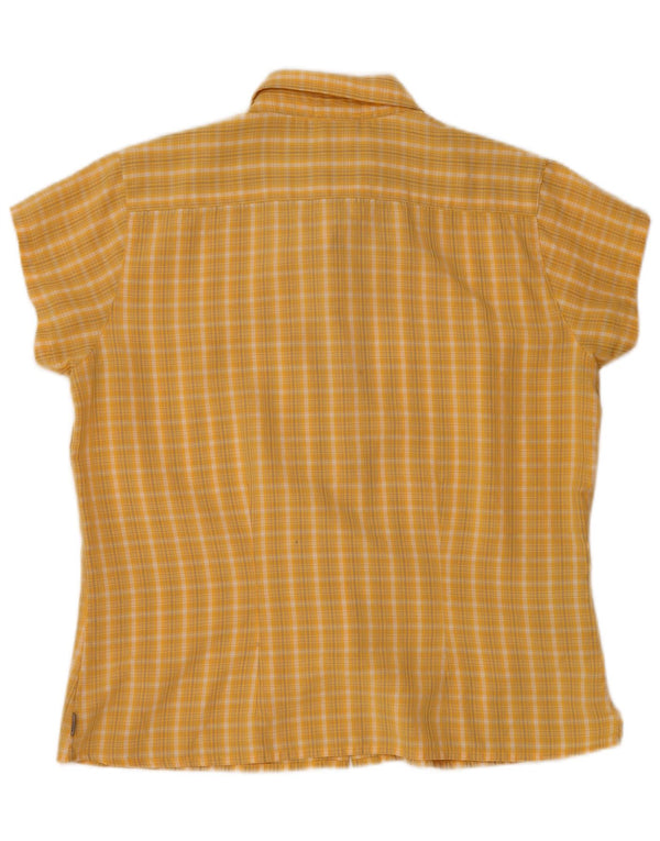 Camisa feminina de manga curta The North Face UK 18 XL amarelo xadrez modal