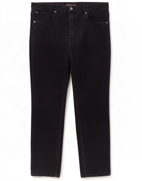 Calça feminina de veludo cotelê Marks & Spencer com cintura alta UK 18 XL W38 L27 Navy B