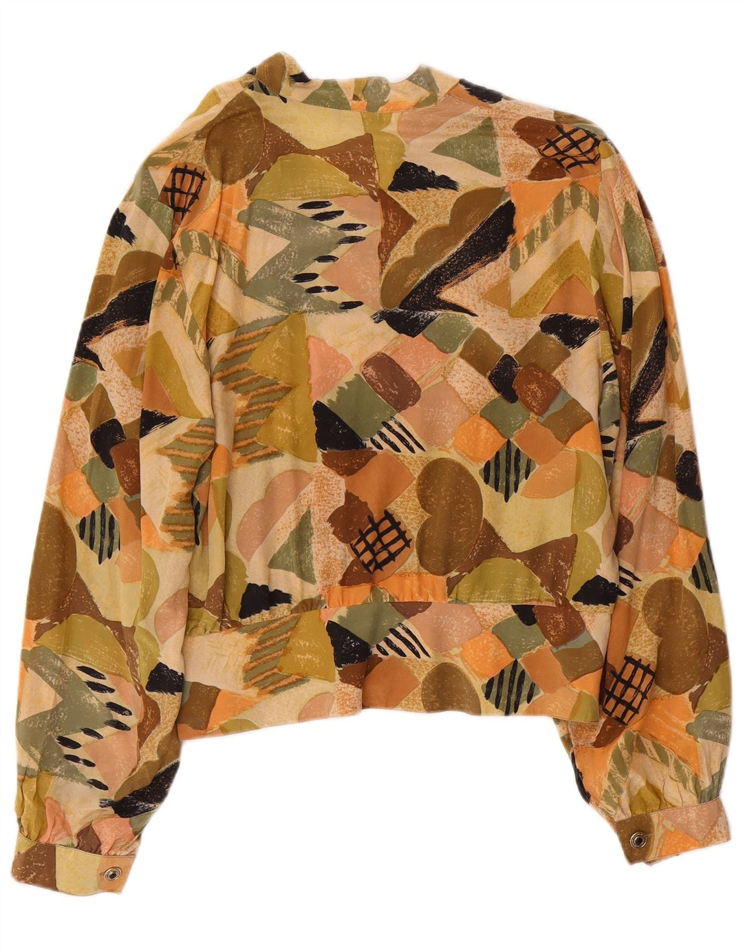 Blusa feminina vintage VINTAGE IT 44 média multicolorida geométrica