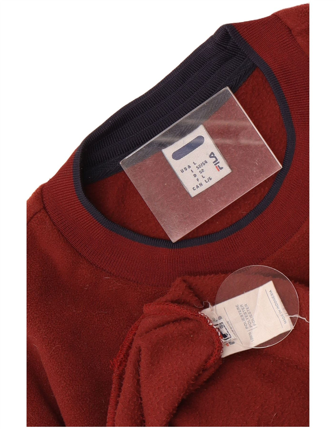 Fila Masculino Graphic Fleece Jumper Grande Marrom Poliéster
