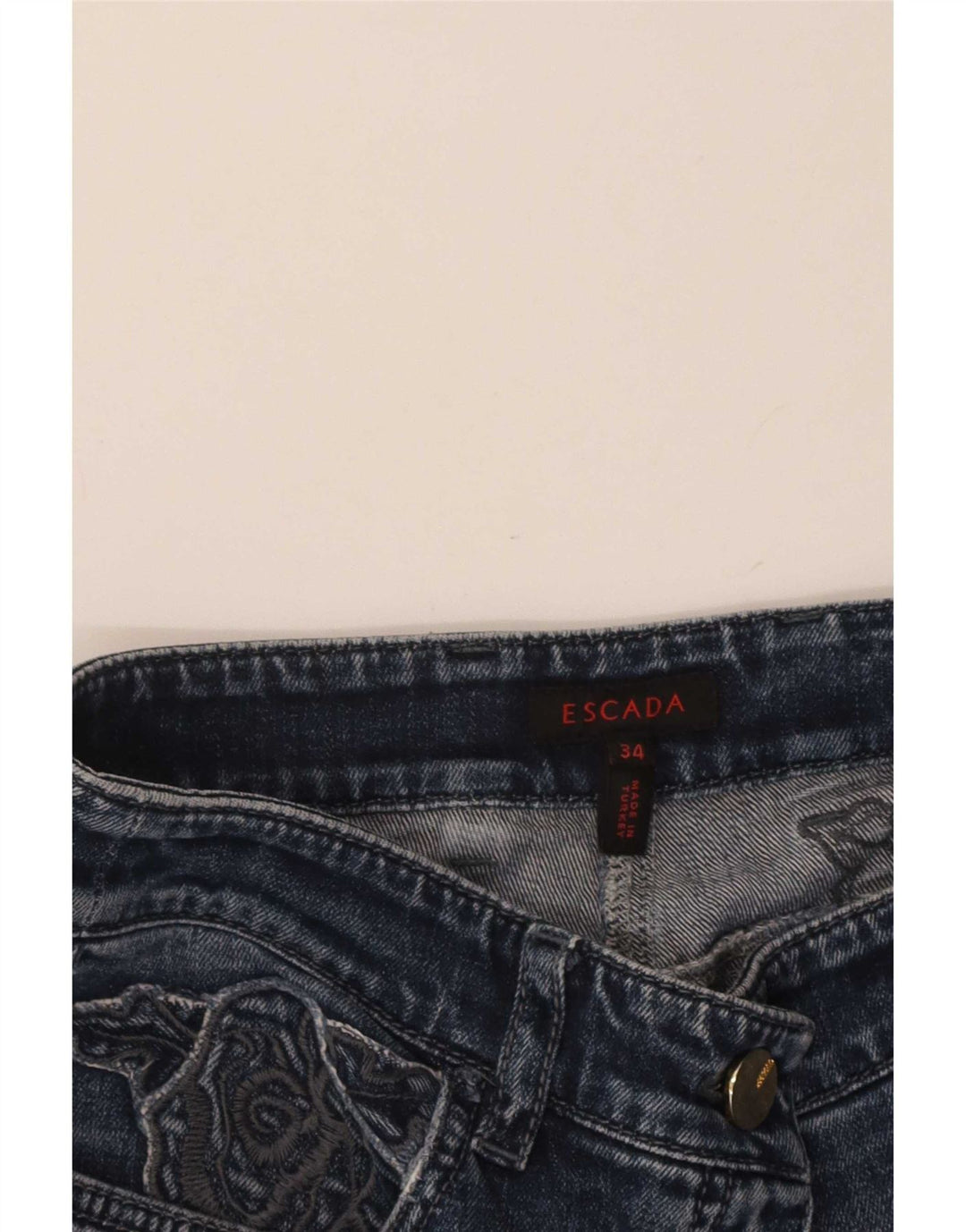 Escada Womens Bootcut Jeans EU 34 XS W28 L32 Blue