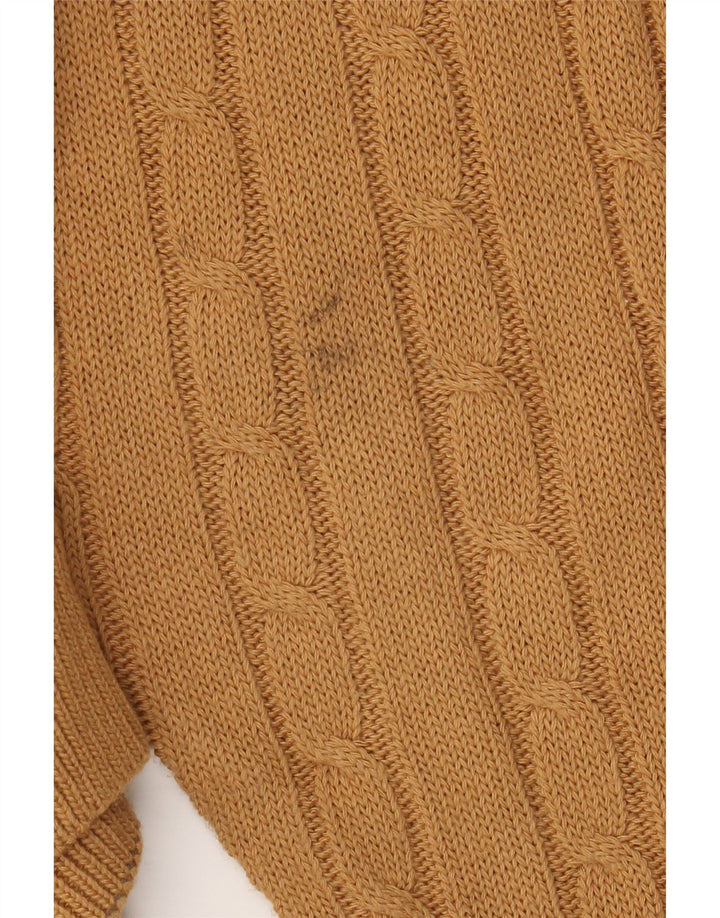 Suéter masculino Herman com decote em V XL de algodão marrom