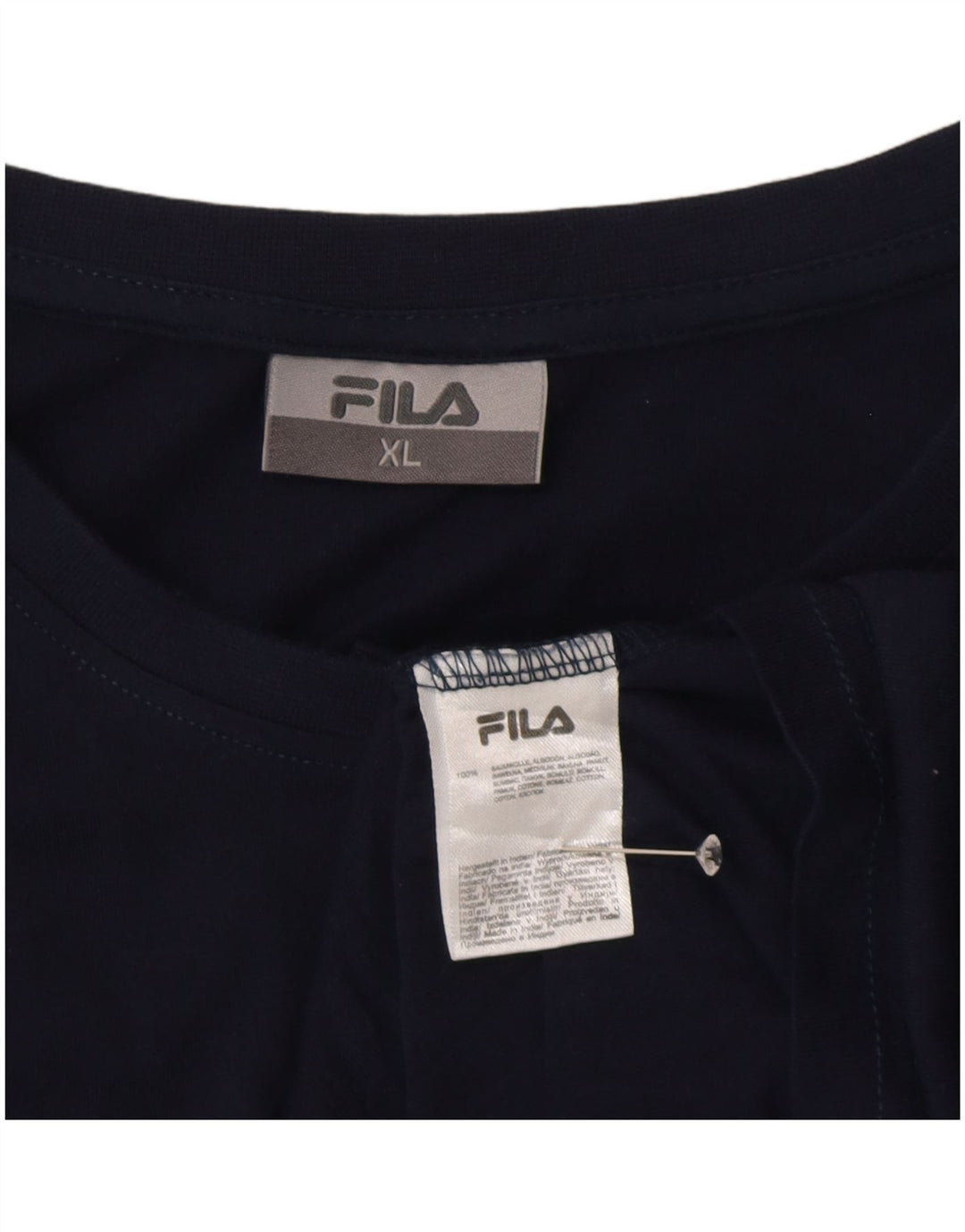 Camiseta masculina Fila Top XL algodão azul marinho