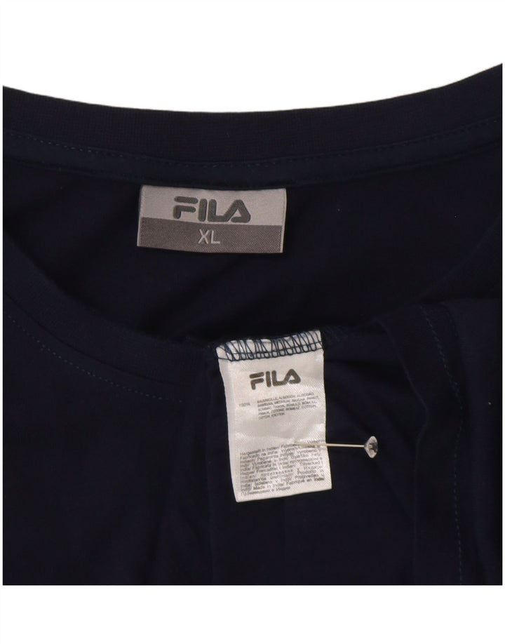 Camiseta masculina Fila Top XL algodão azul marinho