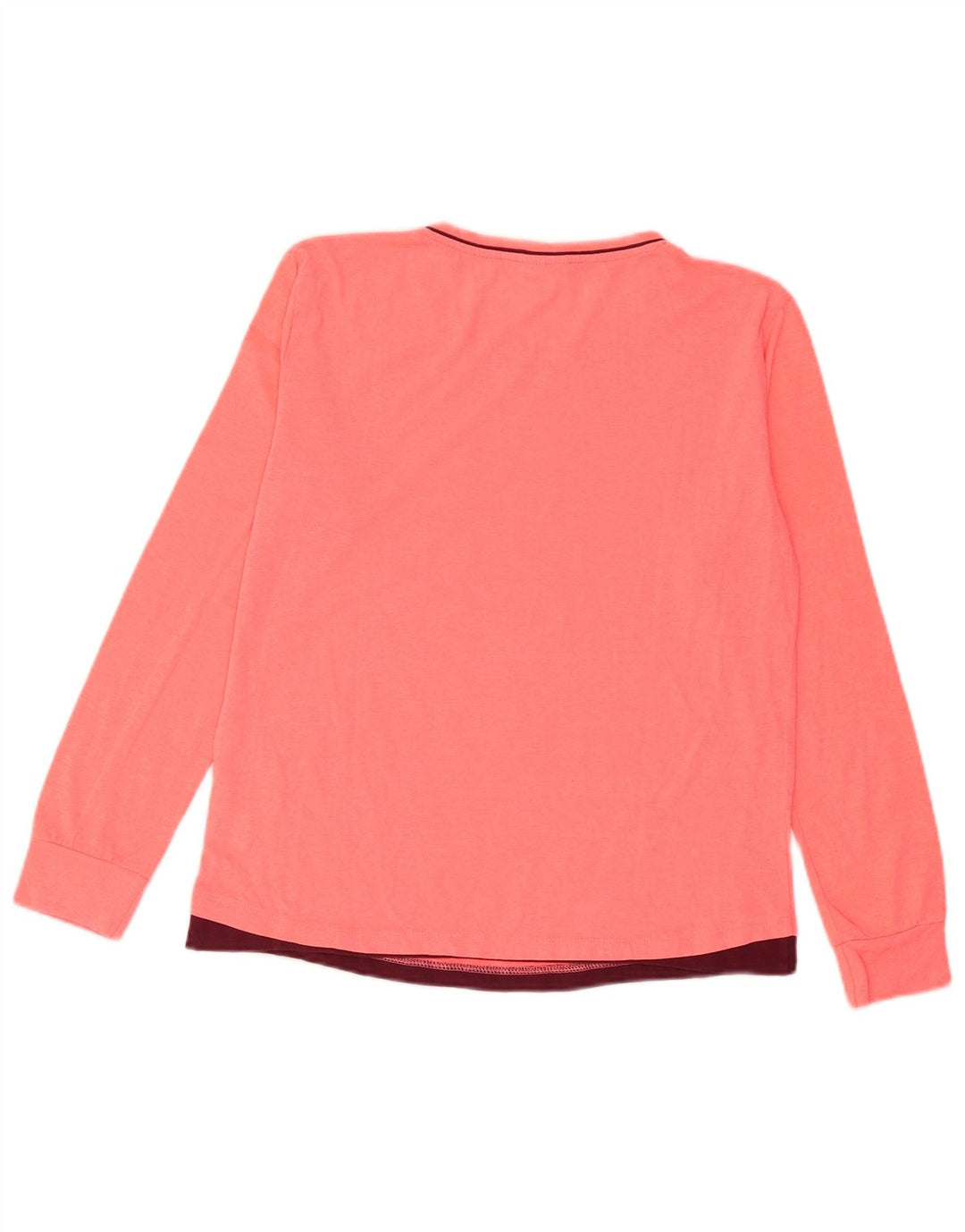 Top feminino Lotto de manga comprida UK 14 grande poliéster rosa