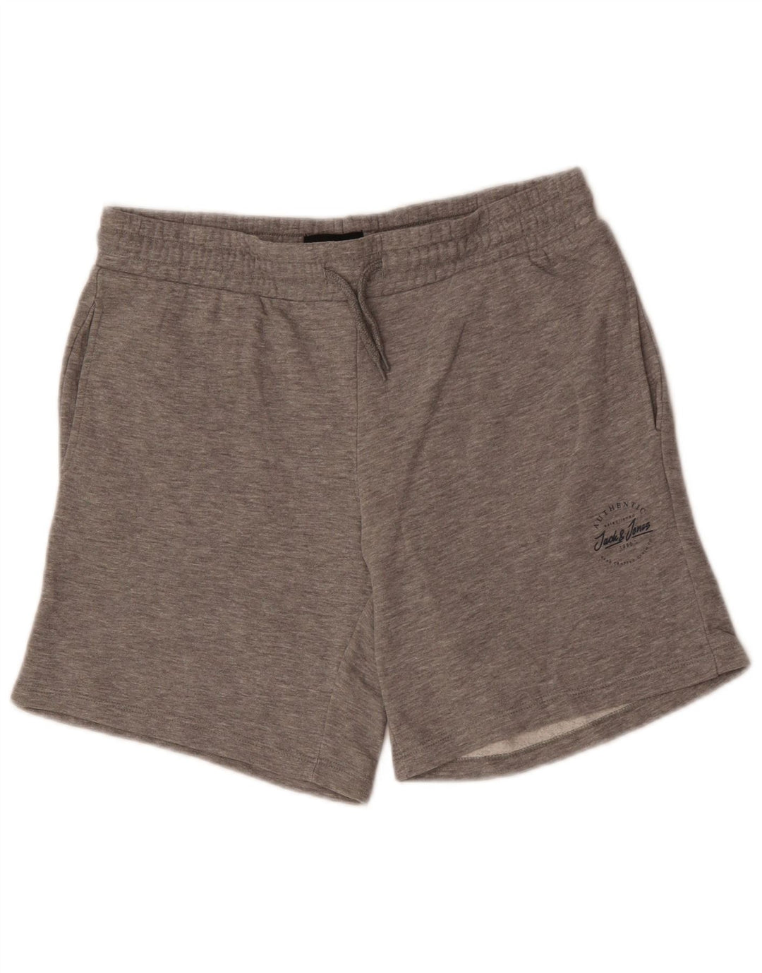 Shorts esportivos masculinos JACK & JONES algodão cinza médio