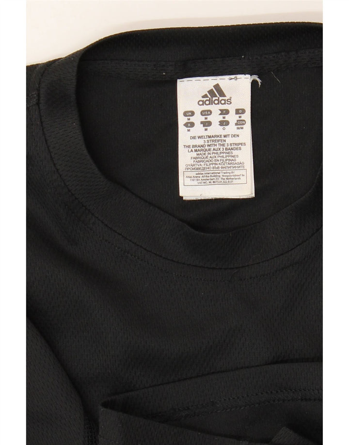Camiseta Adidas Masculina Climalite Top Médio Poliéster Preto