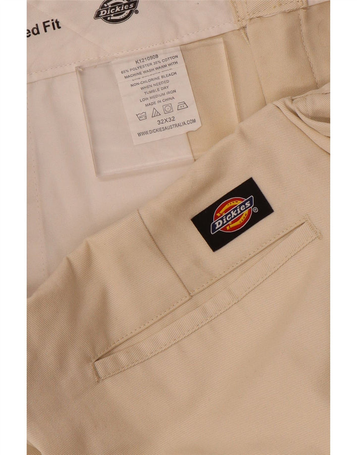 Calças Chino retas masculinas Dickies W32 L28 poliéster bege