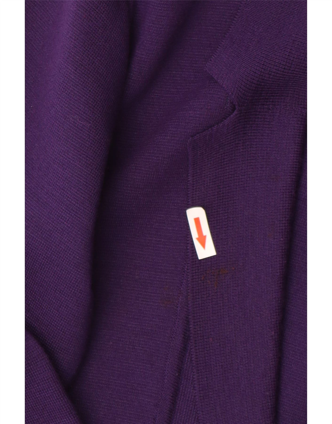 Jaqueta blazer vintage feminina com 3 botões UK 10 pequena roxa
