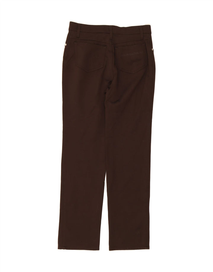 ROCCOBAROCCO Womens Straight Casual Trousers W31 L29 Brown Polyamide Vintage Roccobarocco and Second-Hand Roccobarocco from Messina Hembry 