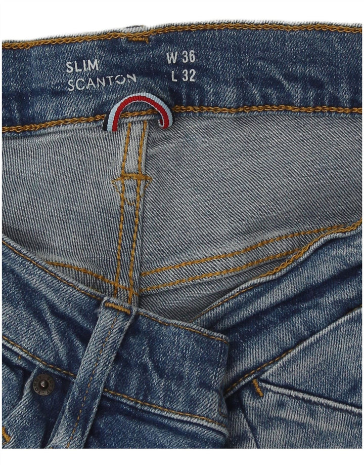 Tommy Hilfiger Masculino Scanton Slim Jeans W36 L32 Azul