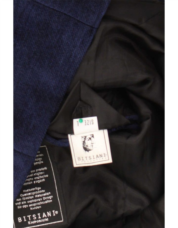 Jaqueta blazer masculina vintage com 4 botões Reino Unido 40 grande azul marinho