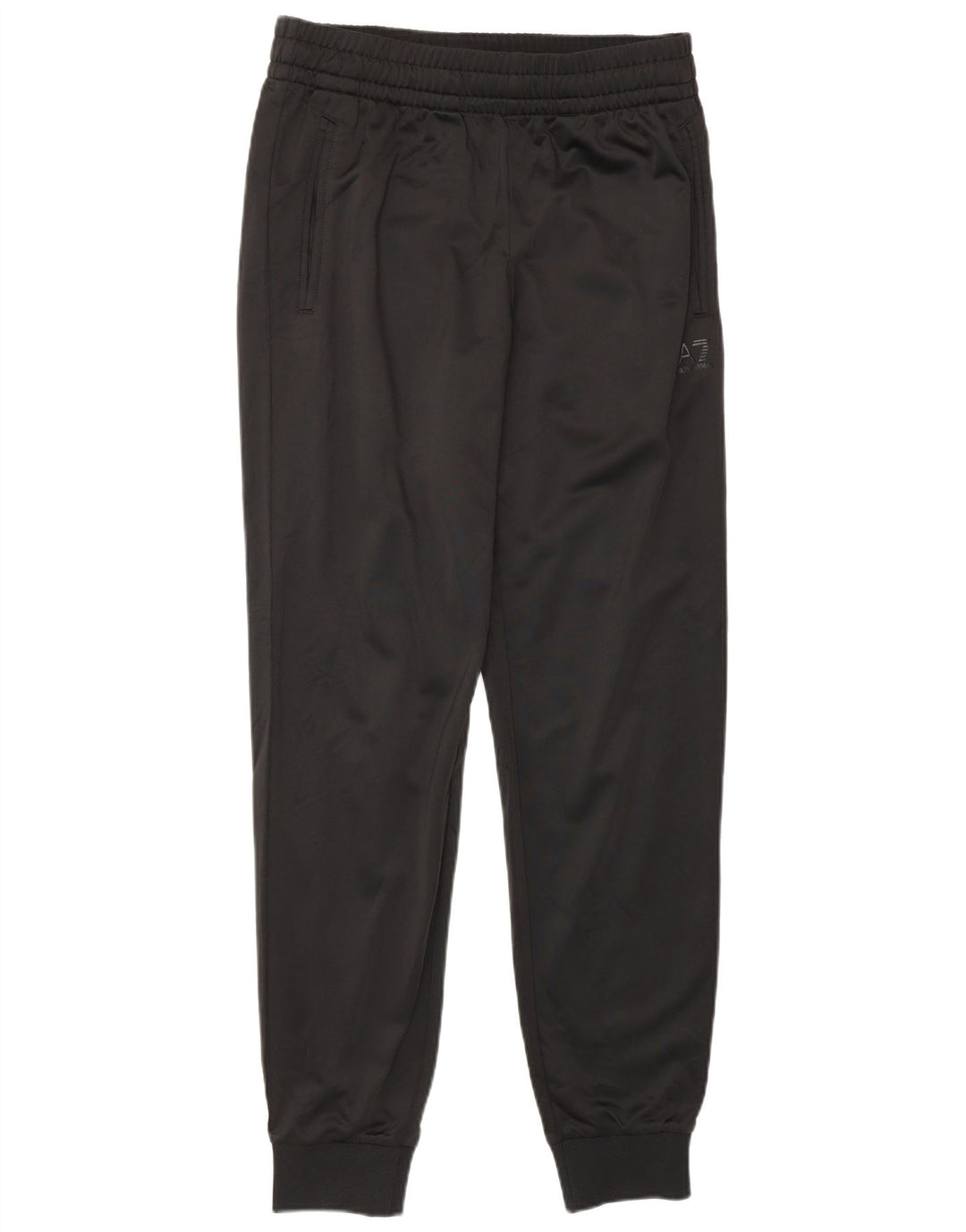Calça de treino masculina Emporio Armani joggers poliéster preto pequeno