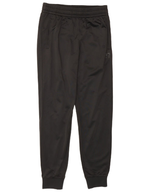 Calça de treino masculina Emporio Armani joggers poliéster preto pequeno