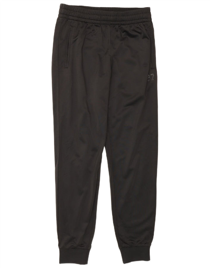 Calça de treino masculina Emporio Armani joggers poliéster preto pequeno