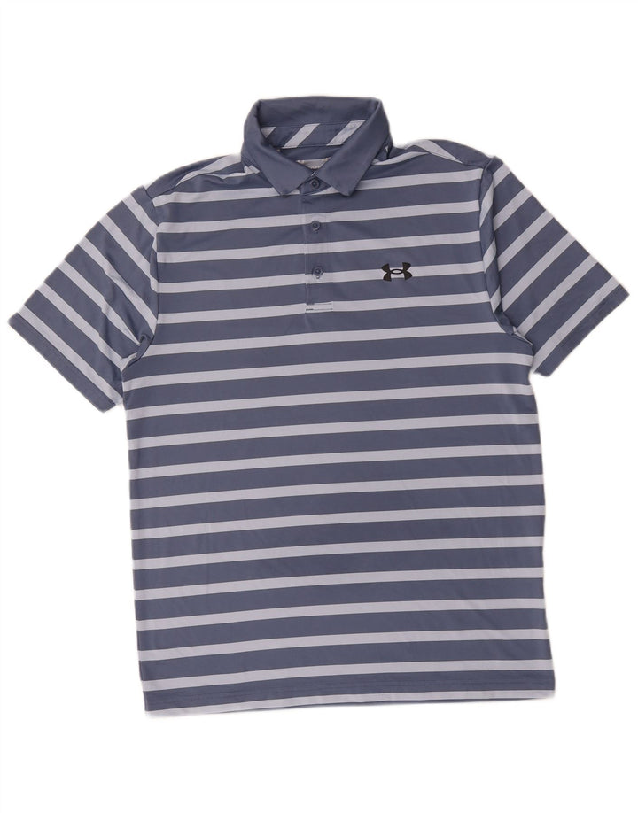 Camisa polo masculina Under Armour média azul listrada