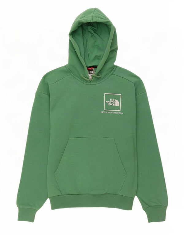 Suéter feminino com capuz The North Face gráfico solto UK 6 XS algodão verde
