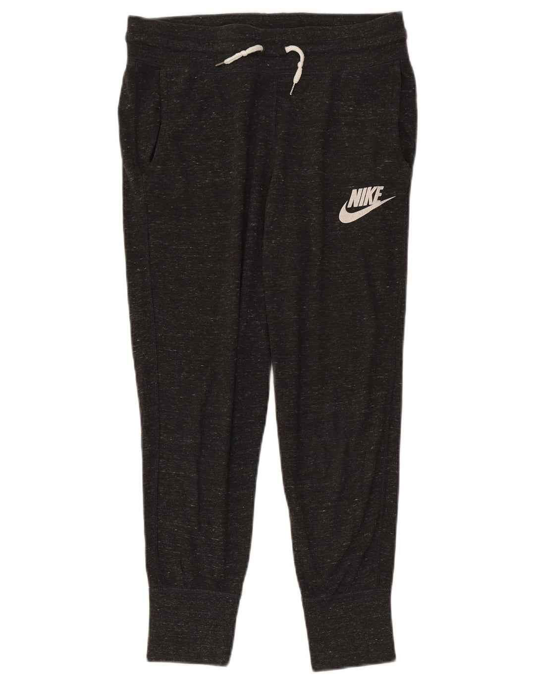 Calça de treino feminina Nike Joggers UK 14 cinza médio manchado de algodão