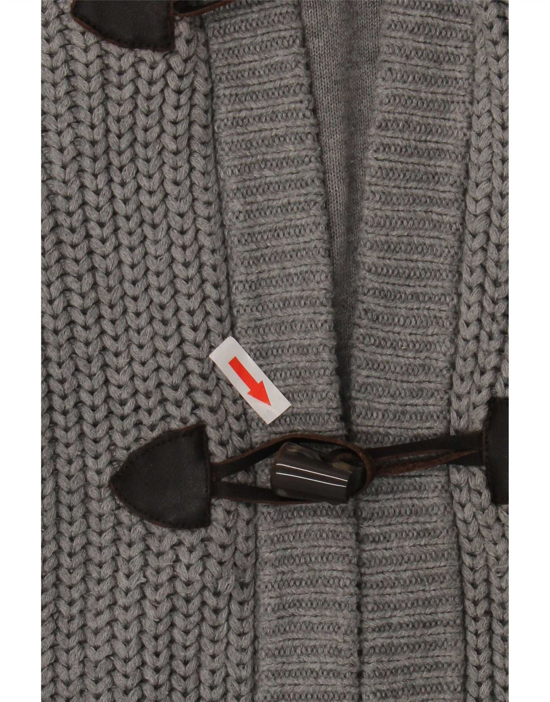 Suéter cardigã masculino com capuz Tommy Hilfiger algodão cinza médio