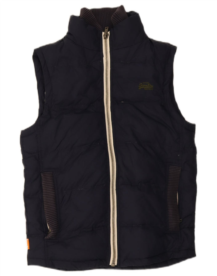 Colete acolchoado masculino Superdry UK 38 médio azul marinho nylon