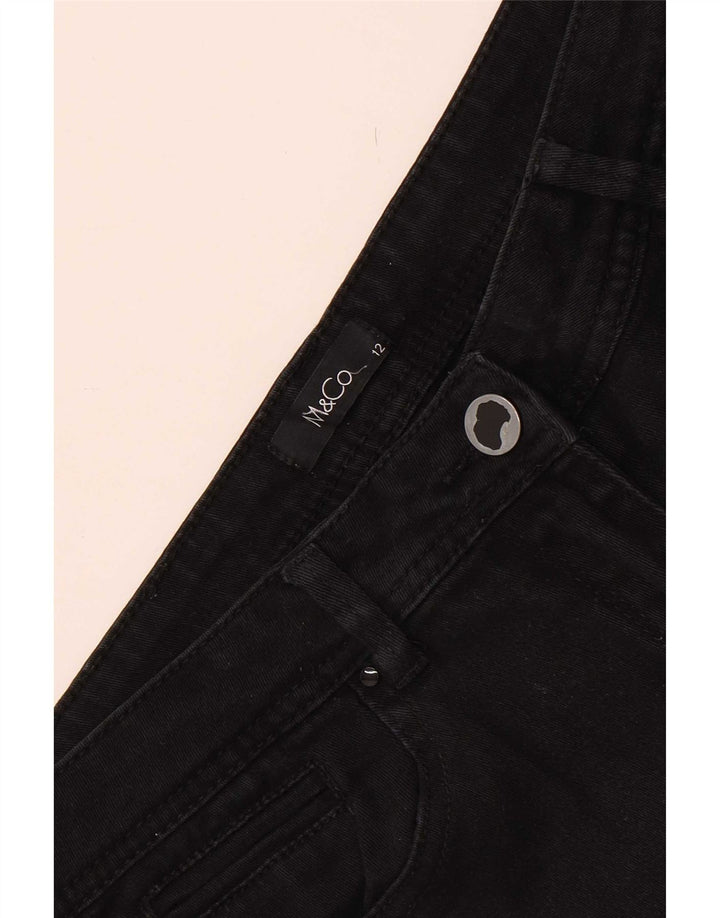 M&Co Jeans Slim Feminino UK 12 Médio W32 L30 Preto