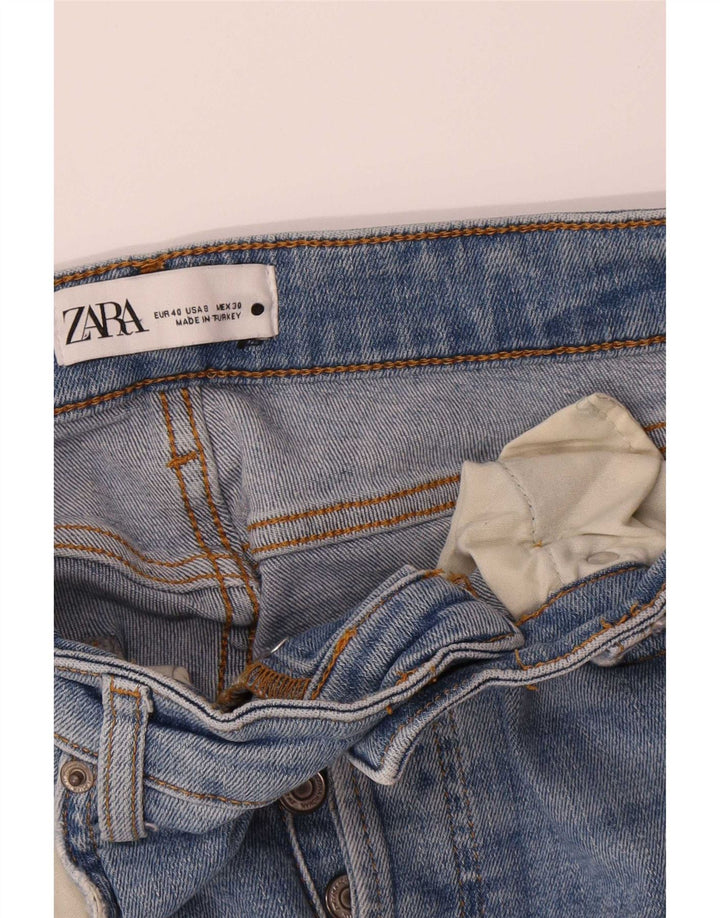 Calça jeans reta feminina Zara EU 40 médio W30 L26 azul