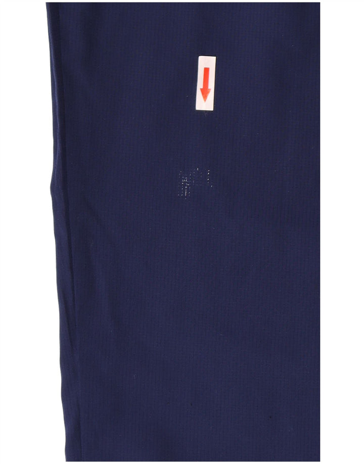 Calça de treino masculina Adidas Climalite grande poliéster azul marinho