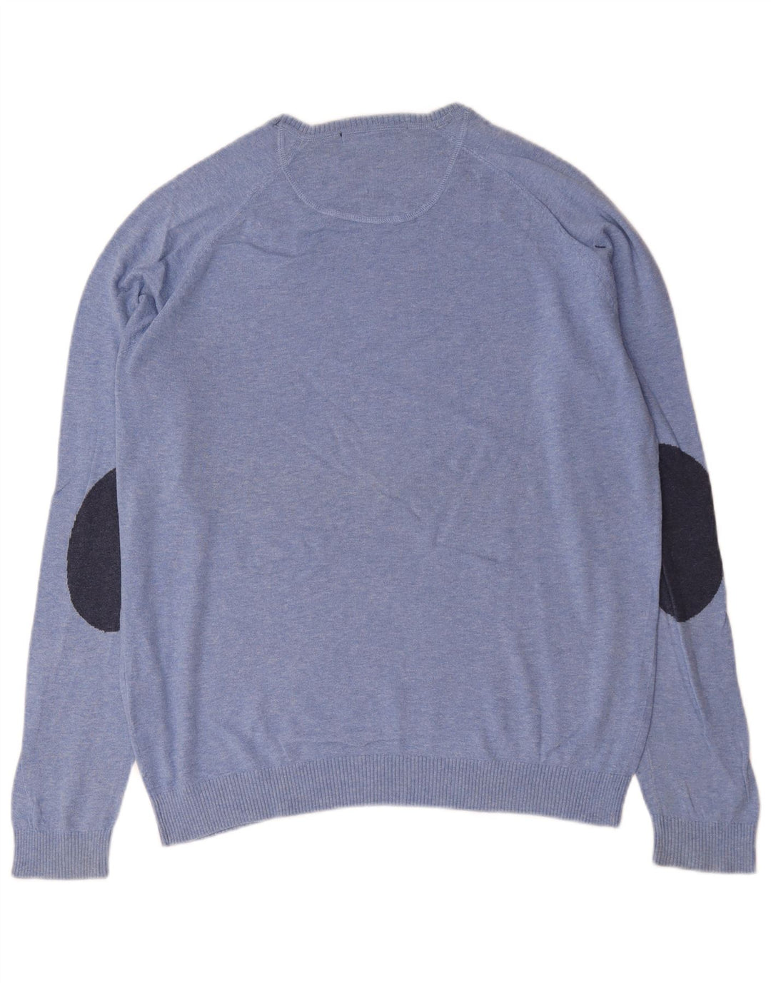 Zara Suéter masculino com gola redonda XL algodão azul