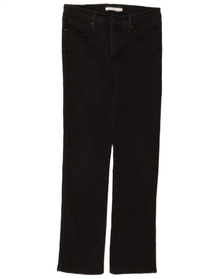 Calça jeans feminina Levi's 314 Shaping Straight W29 L30 algodão preto