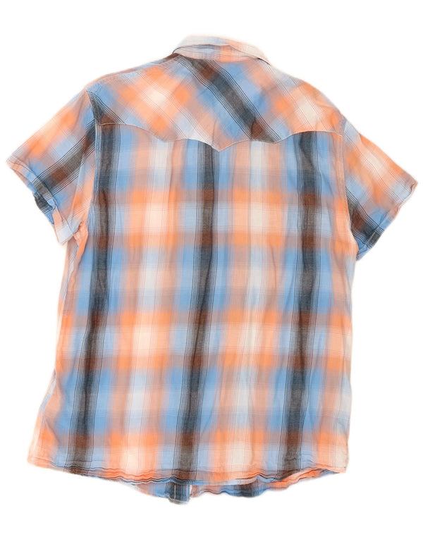 Camisa masculina Wrangler Regular Fit grande algodão xadrez multicolorido