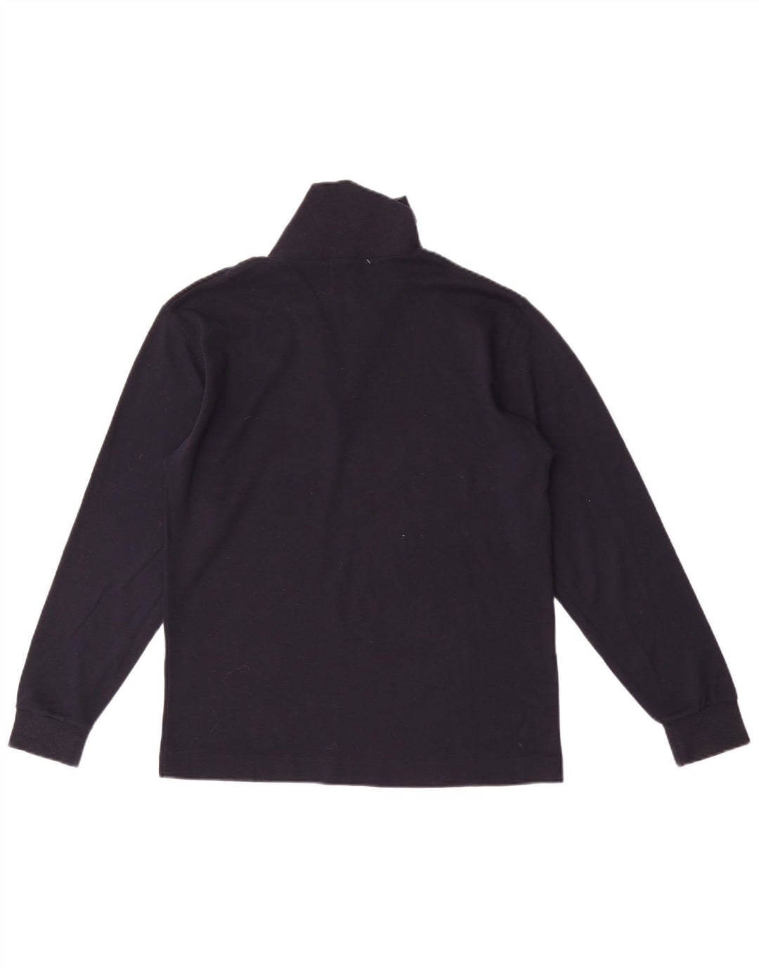 Fila Mens Zip Neck Top Manga Longa IT 46 Pequeno Algodão Azul Marinho
