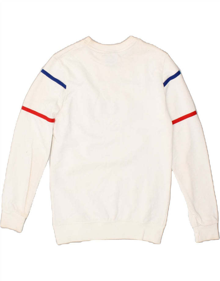 DIADORA Girls Graphic Sweatshirt Jumper 9-10 Years White Cotton Vintage Diadora and Second-Hand Diadora from Messina Hembry 
